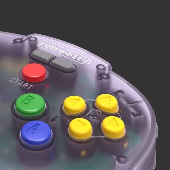 Retro-Bit N64® Controller - Transparent Purple - Picture 4 of 10